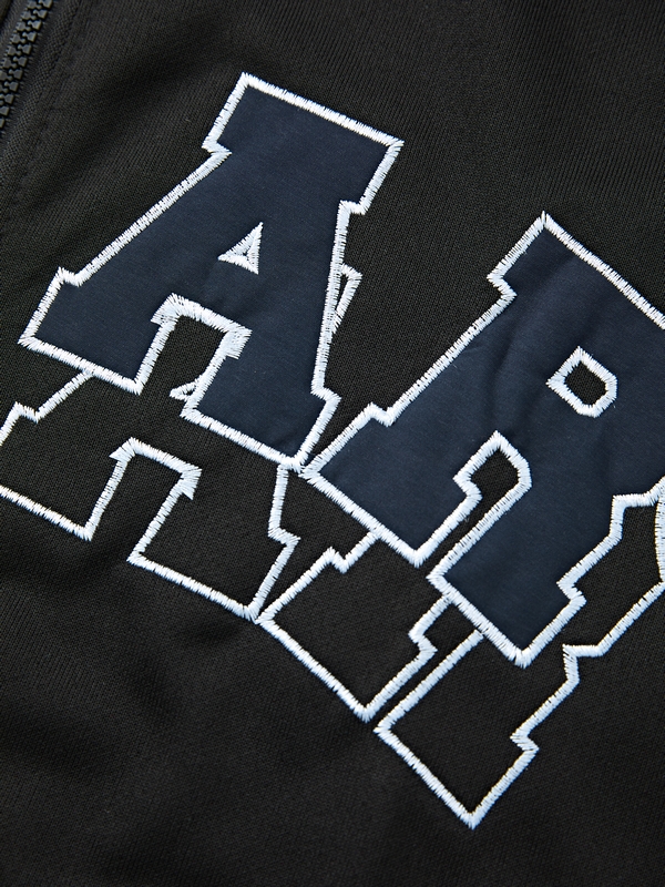 Sudadera extragrande con capucha y estampado de colores en contraste para hombre-3