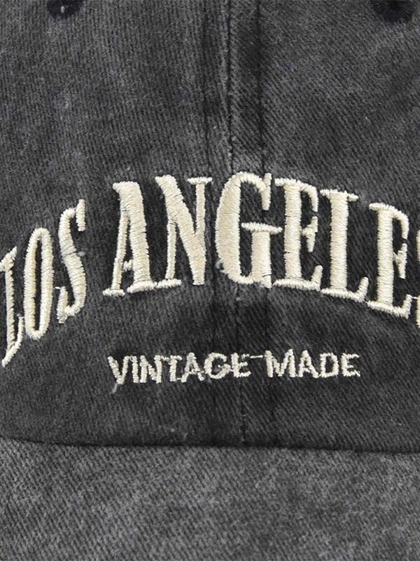 Gorra de béisbol con bordado de letras y lavado vintage-3