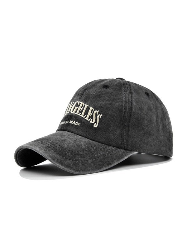 Gorra de béisbol con bordado de letras y lavado vintage-1